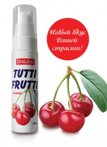 Гель-смазка Tutti-frutti с вишнёвым вкусом - 30 гр.