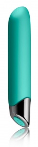 Зеленый перезаряжаемый вибратор Chaiamo - 16 см.