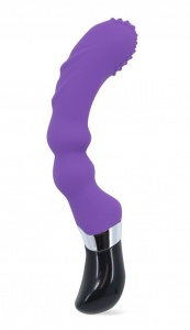Фиолетовый вибромассажер G для стимуляции G-точки - 21,5 см.