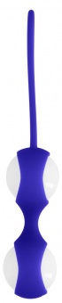 Белые вагинальные шарики Ben Wa Small в синей оболочке