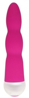Розовый вибратор Fashion Succubi Wavy Wand - 14,5 см.
