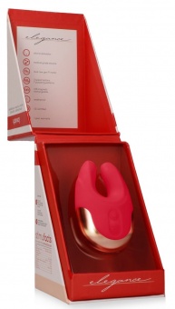 Красный клиторальный стимулятор Lavish - 8,9 см.