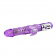 Фиолетовый вибратор с клиторальной бабочкой, ротацией и движением Up/Down - 24 см.