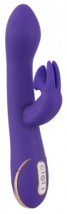 Фиолетовый вибратор с клиторальным отростком Euphoria - 21,8 см.