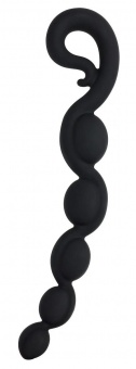 Черная анальная цепочка Bendybeads - 26,2 см.