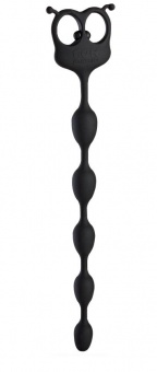 Черная анальная цепочка Flexy Felix - 31 см.
