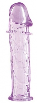 Гладкая фиолетовая насадка с усиками под головкой - 12,5 см.