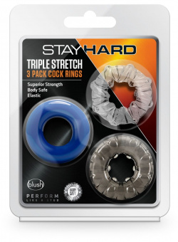   3   Triple Stretch 3 Pack Cock Rings