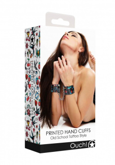  Printed Hand Cuffs Old School Tattoo Style  
