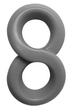 Серое эрекционное кольцо на пенис RINGS LIQUID SILICONE