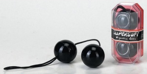 Чёрные вагинальные шарики со смещённым центром тяжести