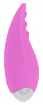Розовый клиторальный стимулятор Nanci - 10,5 см.