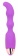 Фиолетовый вибромассажер с изогнутым кончиком - 17,5 см.