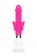 Розовый вибратор ANNA с клиторальным стимулятором - 26 см.
